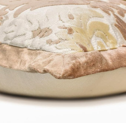The HomeCentric King/Queen/Twin Beige Decorative Twin 53"x18" Bed Runner with One Pillow Cover, Damask Bed Scarf on Velvet Fabric - Emmeline