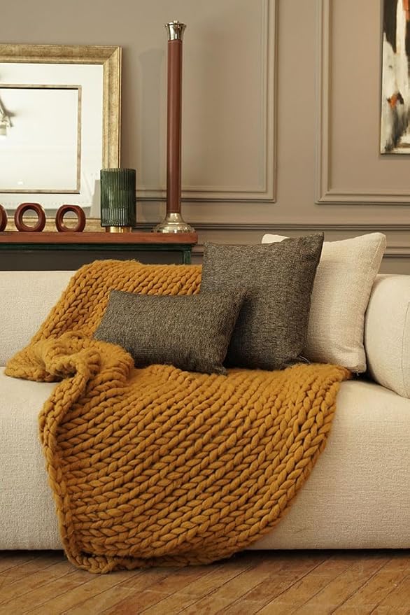 Haven & Glow Decorative Throw Pillow Cover – Square Cushion Case with Zipper | Modern Sofa, Couch & Bed Accent Pillow Covers for Living Room, Bedroom & Home Decor | 18 x 18 inches – Silver Brown – 2Pc