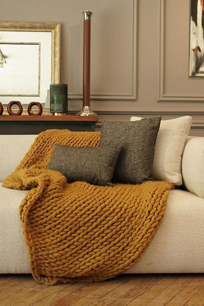 Haven & Glow Decorative Throw Pillow Cover – Square Cushion Case with Zipper | Modern Sofa, Couch & Bed Accent Pillow Covers for Living Room, Bedroom & Home Decor | 18 x 18 inches – Silver Brown – 2Pc