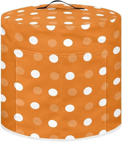Dust Cover for 6 Quart Pressure Cooker Air Fryer Rice Cooker Small Appliance Covers, Washable Air Fryer Dust Cover for Kitchen Counter- Orange Polka Dot