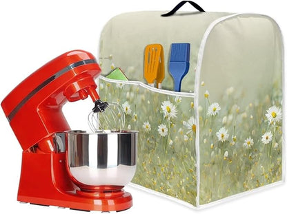 Realistic Daisy Print Stand Mixer Covers Fit Tilt Head and Bowl Lift Models Mixers, Washable Kitchen Appliance Cover Universal Fit Coffee Maker Blender Juicer, Easy to Clean