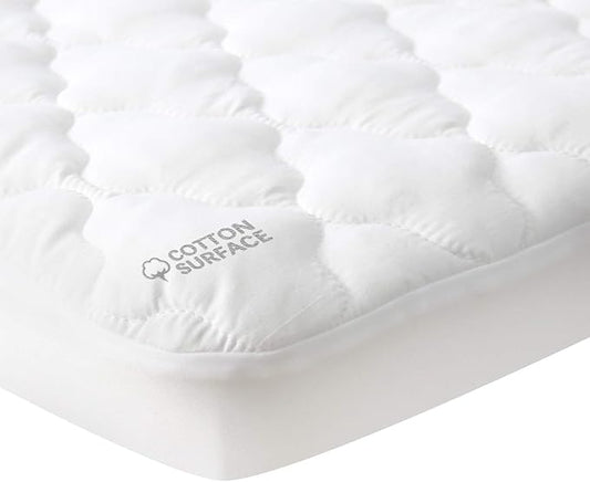 Waterproof Pack and Play Mattress Pad Sheets Fitted, Cotton Fabric Pack and Play Protector, Fits Graco Play Yard, Baby Mini Crib Sheet Cover