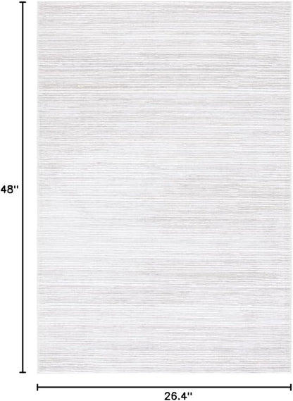 SAFAVIEH Vision Collection Accent Rug - 2'2" x 4', Ivory & Grey, Modern Ombre Design, Non-Shedding & Easy to Clean, Ideal for Entryway, Foyer, Bedroom (VSN606K)