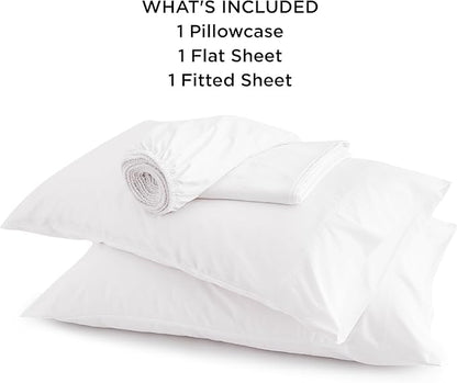 Bedsure Cooling Sheets Twin XL, Rayon Derived from Bamboo, Breathable & Soft Twin XL Sheet Sets, Deep Pocket Up to 16 Inches, Hotel Luxury Silky Dorm Bedding for Hot Sleepers, White