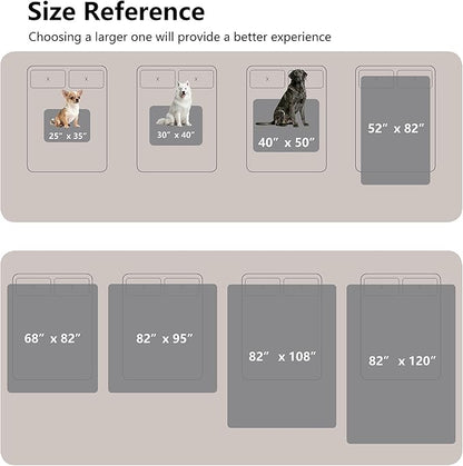 Waterproof Blanket for Couch, Leak Proof Dog Bed Blankets Reversible, Pet Throw Sofa Furniture Protector Machine Washable-68 x82,Light Grey+Dark Grey