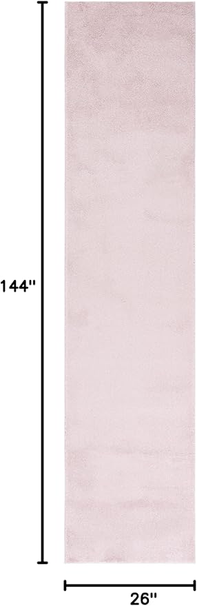 SAFAVIEH Plain and Solid Collection Runner Rug - 2'2" x 12', Pink, Non-Shedding & Easy Care, Ideal for High Traffic Areas in Living Room, Bedroom (PNS320-4406)