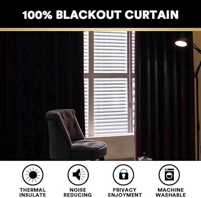 PrinceDeco 100% Blackout Curtains Linen Blackout Curtains 108 Inches Long Room Divider Curtains for Bedroom/Living Room Patio Curtains for Sliding Door Extra Wide Drapes,W100 X L108,Bleached Sand