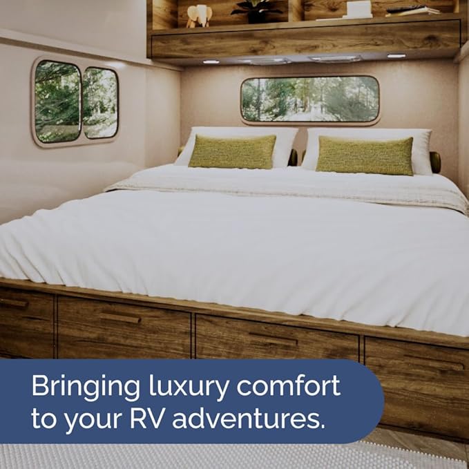 RV Short King Sheets 72 X 75 – RV Short King Sheets 8” to 12" Deep Pocket - Designed for RVs, Bunks, Trailers, Campers & Short RV King Mattresses – Premium Easy-Care Fitted Sheets for RV Beds – White