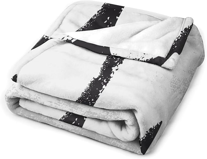 Nautical Anchor Blanket Modern Abstract Light Grey Black Anchor Art Print Soft Cozy Lightweight Throw Blanket for Women Men Bedroom Living Room Dorm Chair Sofa Travel 60x80in