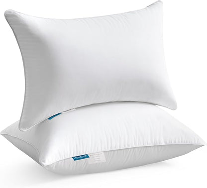 Oubonun 16 x 24 Pillow Inserts (Set of 2) - Lumbar Pillow with 100% Cotton Cover - Rectangle Square Interior Sofa Pillow Inserts - Decorative Pillow Insert Pair - White Couch Pillow