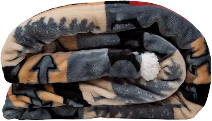 CARSTENS, INC. Ultra Premium Super Soft Plush Sherpa Fleece Oversized Throw Blanket 54" x 68", Lake House