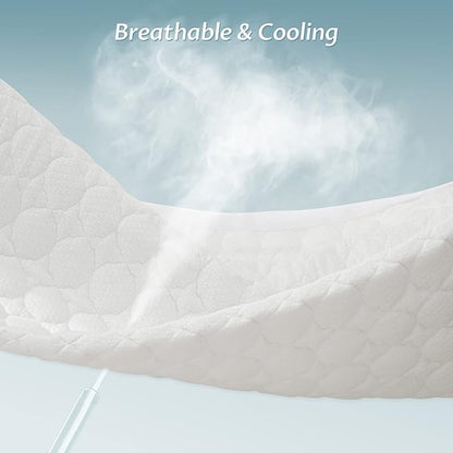 Twin XL Size Waterproof Mattress Protector Fitted Quilted Mattress Pad Cover with Deep Pocket Up to 15''
