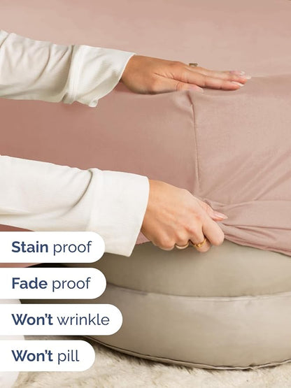 Extra Deep King Fitted Sheet - Hotel Luxury Single Fitted Sheet Only - Easily Fits 18 inch to 24 inch Mattress - Ultra Soft, Wrinkle Free w/Extra Deep Pockets - Easy-Care, Breathable & Comfy - Mauve