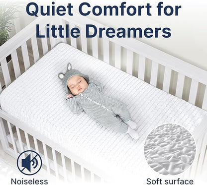 PAULATO BY GA.I.CO Crib Waterproof Mattress Protector – Absorbent Mattress Cover for Toddler & Baby – 28x52 Soft Noiseless Hypoallergenic Machine Washable – Protector with Deep Elastic Skirt