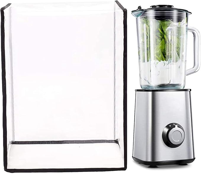 Clear Kitchen Blender Dust Cover,Blender Covers Compatible with Ninja Foodi Blender,Blender Covers For kitchen Appliance Covers,Blender Cover with Accessory Pocket.Juice Cover Gift For Women.