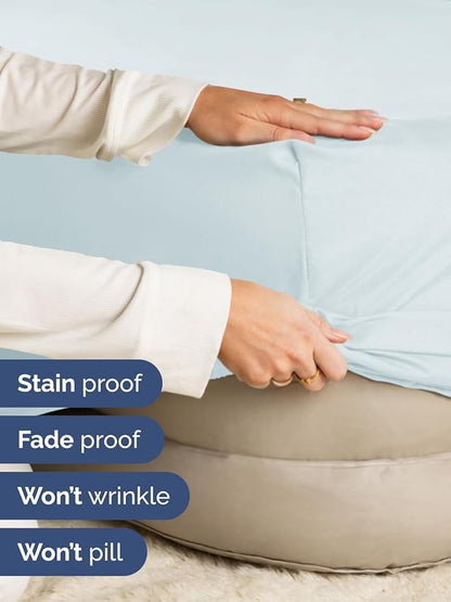 Extra Deep Queen Fitted Sheet - Hotel Luxury Single Fitted Sheet Only - Easily Fits 18 inch to 24 inch Mattress - Ultra Soft, Wrinkle & Fade Free w/Extra Deep Pockets - Breathable & Comfy - Ice Blue
