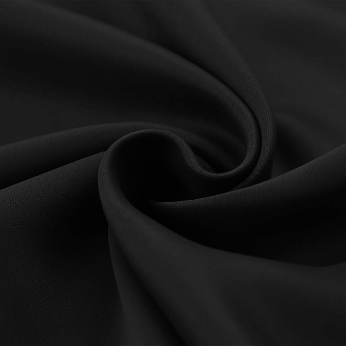 BGment Black Out Bedroom Curtains 63 Inch Length 2 Panels - Thermal Insulated Winter Drapes with Rod Pocket Room Darkening Privacy for Living Room, 42 x 63 Inch