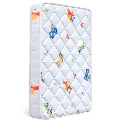 Premium Baby Mattress for Crib and Toddler Bed, 100% Knitted Fabric, Premium Fleece Surface-Hypoallergenic, Soft Breathable, 5" Thick-Firm and Optimal Support, Non-Toxic Crib Mattress
