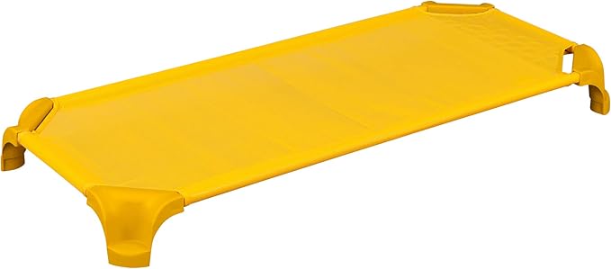 Sprogs Deluxe Heavy-Duty Childrens Standard 52"L Stackable Daycare Cot with Easy Lift Corners Cots for Preschool Kids Sleeping, Resting, and Naptime
