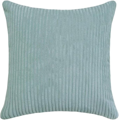Haven & Glow Decorative Throw Pillow Cover – Square Cushion Case with Zipper | Modern Sofa, Couch & Bed Accent Pillow Covers for Living Room, Bedroom & Home Decor | 18 x 18 inches – Blue – 2 Pc