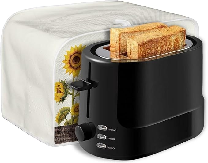 Sunflower Butterfly Printed 2 Slice Kitchen Machine Covers, Dachshund Print Dustproof Toaster Cover Fits Most Standard Toaster, Small Kitchen Appliance, Bread Maker Protector