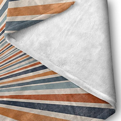 Boho Colorful Sunrise Throws Blankets Abstract Mid Century Modern Throw Blanket Minimalist Sun Boho Leaves Aesthetic Soft Warm Bed Bedding Women Blankets for Bedroom Sofa Office 40"x50"