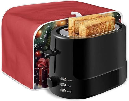 ZFRXIGN Christmas Puppy Dog Toaster Cover 4 Slice Toaster Dust Cover Small Appliance Covers Toaster Oven Cover Dust Cover Kitchen Decorative Protector Cavalier King Charles Spaniel Dog