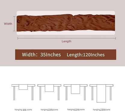 BALCONY & FALCON Terracotta Cheesecloth Table Runner 10FT 120 Inch Rustic & Boho Farmhouse Gauze Cheese Cloth Runners for Wedding Fall Thanksgiving Christmas Party Baby Shower Birthday Decor
