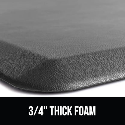 GORILLA GRIP Comfortable Cushioned Kitchen Mats for Floor, 39x20, Waterproof and Stain Resistant Soft Top, 3/4 Inch Thick Ergonomic Standing Desk Anti Fatigue Mat, Foam Supports Ankles and Feet, Grey