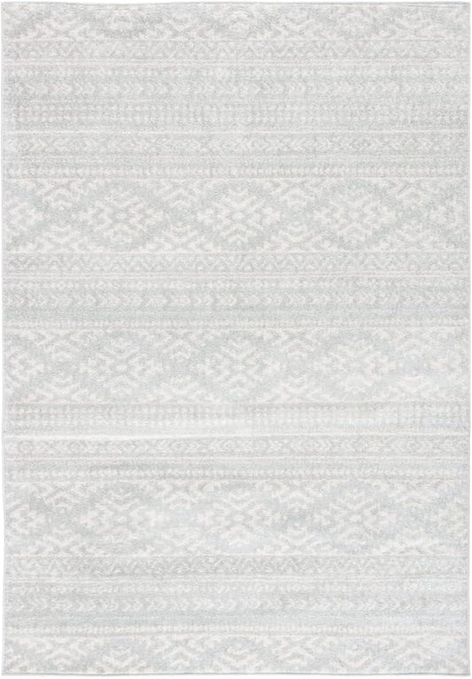 SAFAVIEH Tulum Collection Accent Rug - 2' x 4', Light Grey & Ivory, Moroccan Boho Tribal Design, Non-Shedding & Easy to Clean, Ideal for Front Door, Kitchen, Entryway, Foyer (TUL272F)