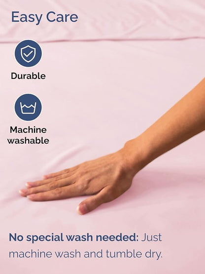 Extra Deep King Fitted Sheet - Hotel Luxury Single Fitted Sheet Only - Easily Fits 18 inch to 24 inch Mattress - Ultra Soft, Wrinkle Free with Extra Deep Pockets - Breathable & Comfy - Lavender Pink