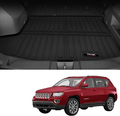 Custom Car Cargo Mats Trunk Liner All Weather TPE Protection Mat Accessories (for 2007-2016 Jeep Compass/Patriot/Dodge Caliber)