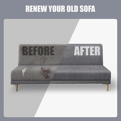 molasofa Leather Like Stretch Futon Slipcover Armless Futon Bed Sofa Cover Furniture Protector with Elastic Bottom, Soft and Washable Futon Cover for Sofa Bed Stay in Place（Medium，Light Grey）