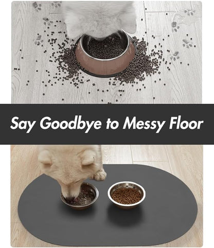 Absorbent Dog Mat for Food & Water Bowl - Quick Dry Pet Feeding Mat, No Stains, Ideal for Messy Drinkers