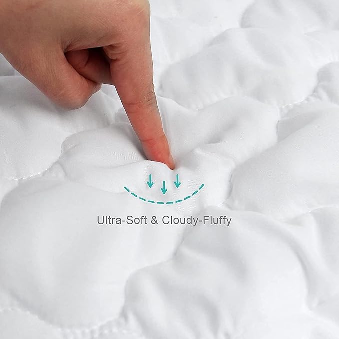 Cradle Bassinet Mattress Pad Cover, 2 Pack, for 36" × 18" Standard Cradle Mattress, Ultra Soft Microfiber Surface and Extra Waterproof Layer, Washer & Dryer Friendly