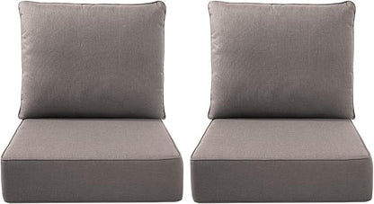 Luxury Outdoor Seat Cushion Set-22 x 24 x 6 Inch Outdoor Chair Cushions with Water Resistant & Removable Cover Outdoor Cushions for Patio Furniture Chair Sofa Couch
