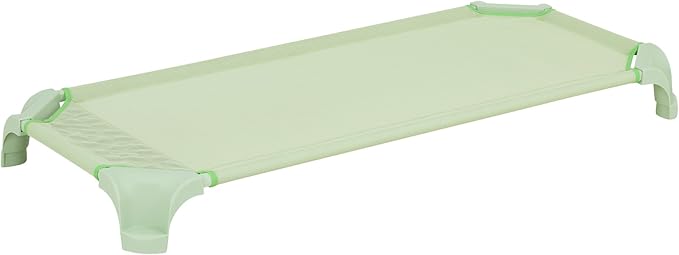 Sprogs Heavy-Duty Stackable Standard Size 52"L Daycare Cots for Kids and Toddlers, Stacking Preschool Classroom Kids Cots for Sleeping, Resting, Naptime, Pack of 4, Natural Colors