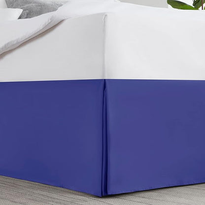 Nestl Royal Blue Bed Skirt King Size - King Bed Skirt 14 Inch Drop - Brushed Microfiber Bed Skirts - Hotel Quality Pleated Bed Skirt - Shrinkage & Fade Resistant