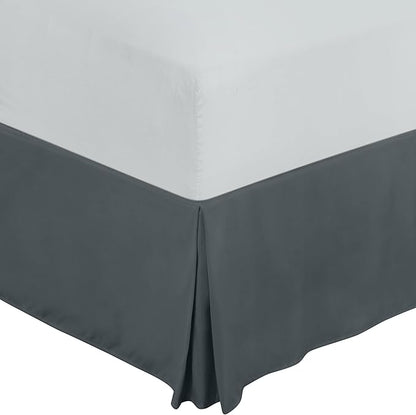Utopia Bedding Queen Bed Skirt - 20 Pack - Soft Quadruple Pleated Ruffle - Easy Fit with 16 Inch Tailored Drop - Hotel & B&B Quality, Shrinkage and Fade Resistant (Queen, Grey)
