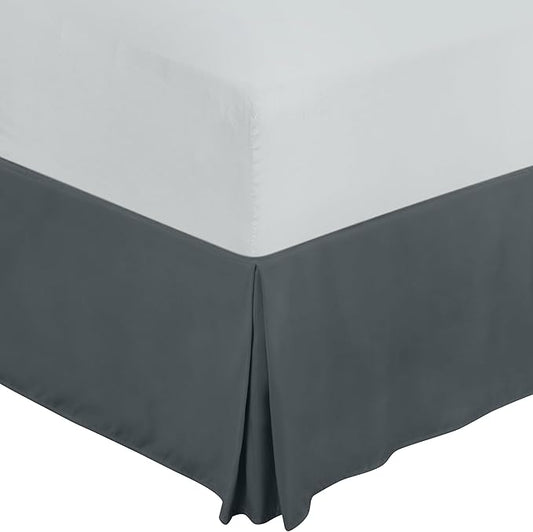 Utopia Bedding Queen Bed Skirt - 20 Pack - Soft Quadruple Pleated Ruffle - Easy Fit with 16 Inch Tailored Drop - Hotel & B&B Quality, Shrinkage and Fade Resistant (Queen, Grey)