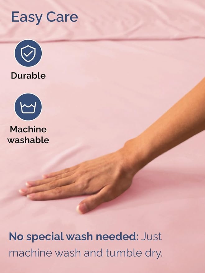 Extra Deep Queen Fitted Sheet - Hotel Luxury Single Fitted Sheet Only - Easily Fits 18 inch to 24 inch Mattress - Ultra Soft, Wrinkle & Fade Free w/Extra Deep Pockets - Breathable & Comfy - Baby Pink