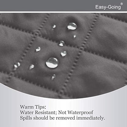 Easy-Going Recliner Sofa Slipcover Reversible Sofa Cover Water Resistant Couch Cover Furniture Protector with Elastic Straps for Pets Kids Children Dog Cat (Recliner, Gray/Ivory)