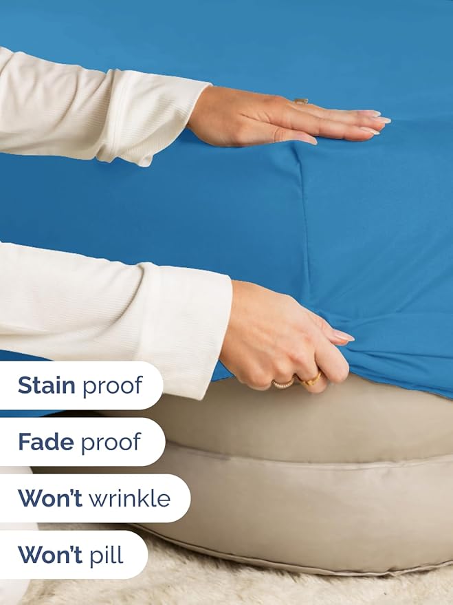 Extra Deep Cal King Fitted Sheet - Hotel Luxury Single Fitted Sheet Only - Easily Fits 18 inch to 24 inch Mattress - Ultra Soft, Wrinkle Free w/Extra Deep Pockets - Breathable & Comfy - Denim Blue