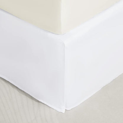 SONIVE Full Bed Skirt,15" Drop Pleated Dust Ruffle,Classic Tailored Easy Fit Brushed Microfiber Skirts Hotel Quality Shrinkage & Fade Resistant White