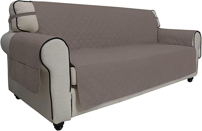 Easy-Going Sofa Slipcover Oversized Sofa Cover Waterproof Couch Cover Furniture Protector Cover Pets Covers Washable Non-Slip Fabric Pets Kids Children Dog Cat (Oversized Sofa, Taupe)