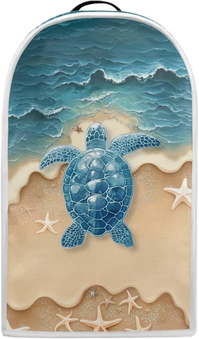 Talayituse Beach Turtle Starfish Print Blender Dust Cover, Fingerprint Protection Cover for Stand Mixer or Coffee Machine, Home Kitchen Appliance Covers for Stain Dust Resistant Supplies