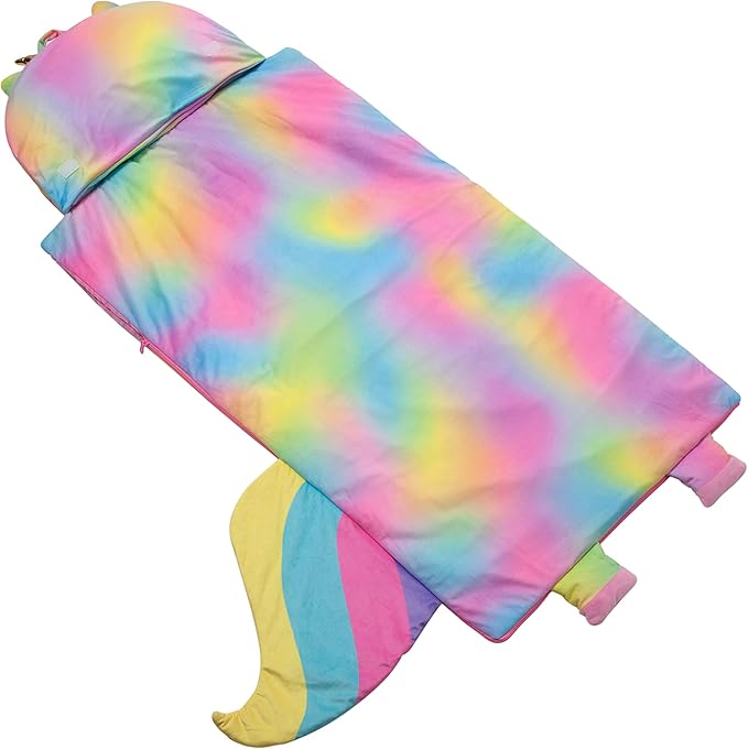Kid's Nap Buddies Character Preschool Nap Mat, Toddler Sleeping Bag with Pillow for Daycare, Ages 3+