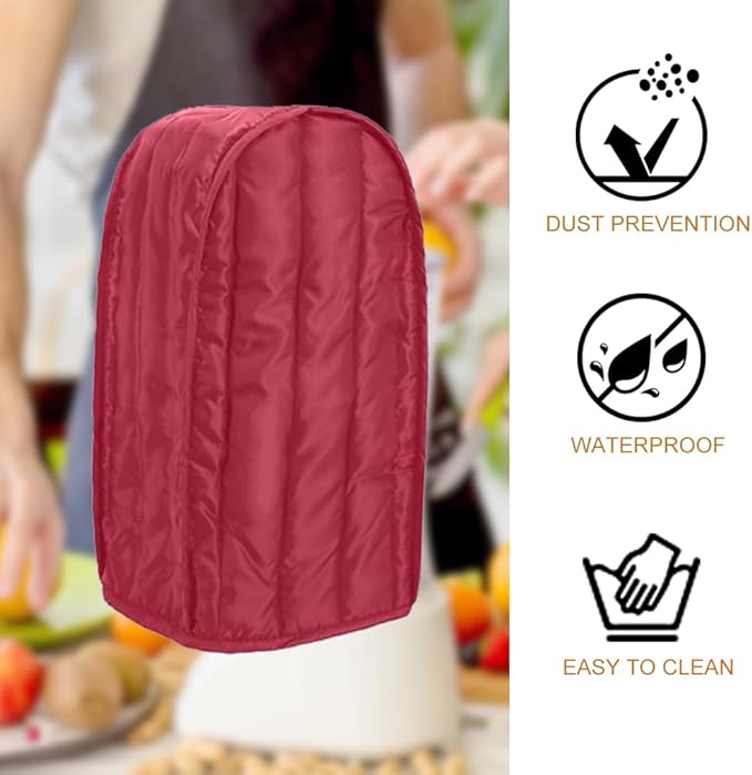 Kitchen Blender Dust Cover, Anti Fingerprint Polyester Stand Mixer or Coffee Maker Appliance Cover, Dust Proof Stain Resistant Blender Cover For kitchen Appliance(Wine Red)