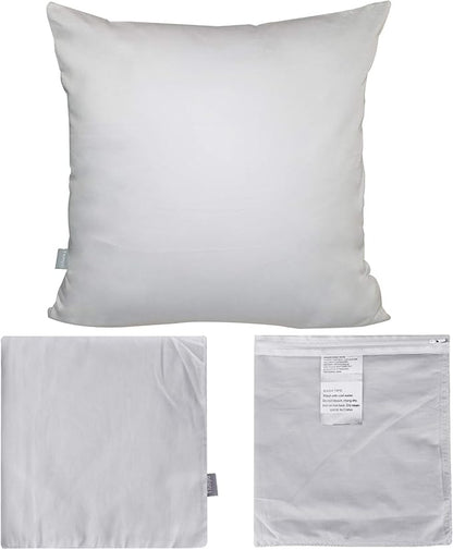 Thmyo 4-Pack 100% Cotton Comfortable Solid Decorative Throw Pillow Case, Square Cushion Cover Pillowcase Sublimation Blank Pillow Covers DIY Throw Pillowcase(16x16 inch/ 40x40cm,Light Silver Grey)