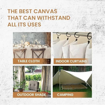 ZUPERIA Canvas Drop Cloth for Painting (Size 4' x10' Feet Pack of 4) Painters Drop Cloth for Painting, Furniture & Floor Protection, All Purpose Thick Canvas tarp with Double Stitched Edges